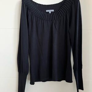 Classiques Entier Black Ruched Long Sleeve Blouse